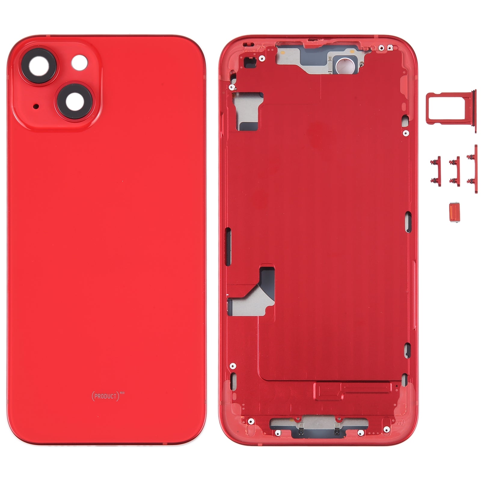 Tapa Bateria Back Cover + Marco Intermedio Apple iPhone 14 Rojo