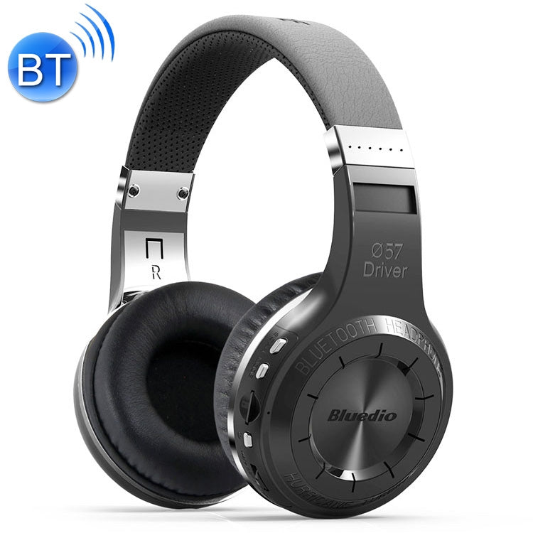 Bluedio H+ Turbine Wireless Bluetooth 4.1 Stereo Headphones with Microphone and Micro SD Card Slot and FM Radio for iPhone Samsung Huawei Xiaomi HTC and Other Smartphones All Audio Devices (Black)