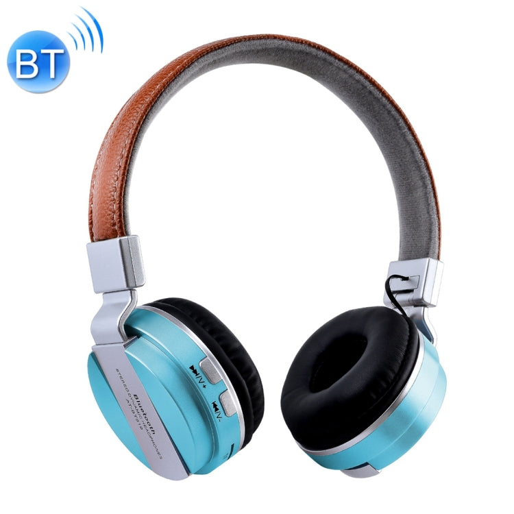 BTH-858 Bluetooth V4.2 Headphones with Stereo Sound Quality Bluetooth Distance: 10m Support 3.5mm Audio Input and FM For iPad iPhone Galaxy Huawei Xiaomi LG HTC and Other Smart Phones (Blue)
