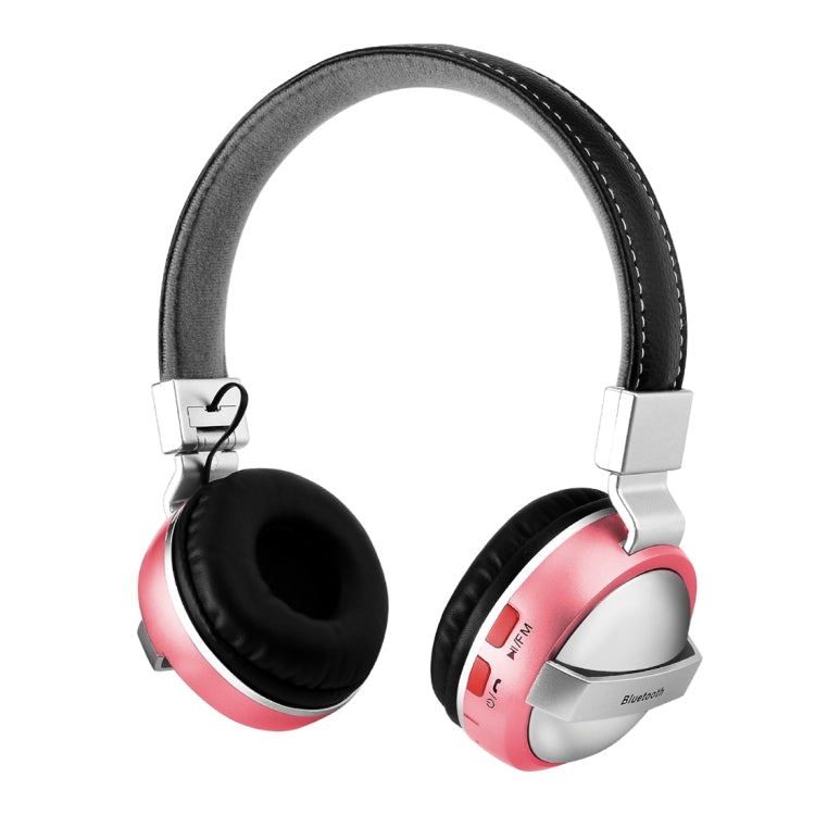 BTH-868 Stereo Sound Quality V4.2 Bluetooth Bluetooth Headphones Distance: 10M Supports 3.5mm Audio Input and FM (Pink)