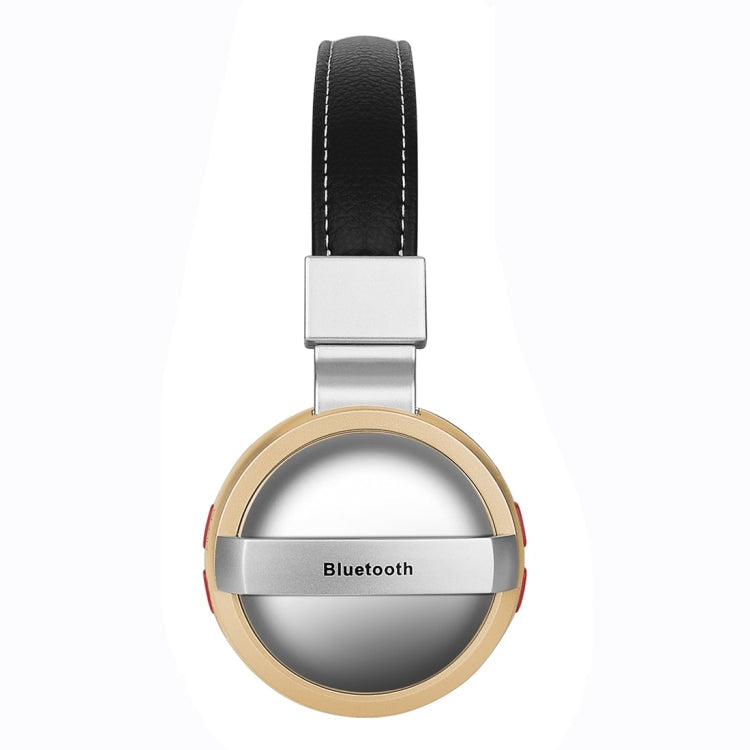 BTH-868 Calidad de Sonido Stereo V4.2 Bluetooth Auriculares Distancia Bluetooth: 10M Admite la entrada de Audio de 3.5 mm y FM (Oro)