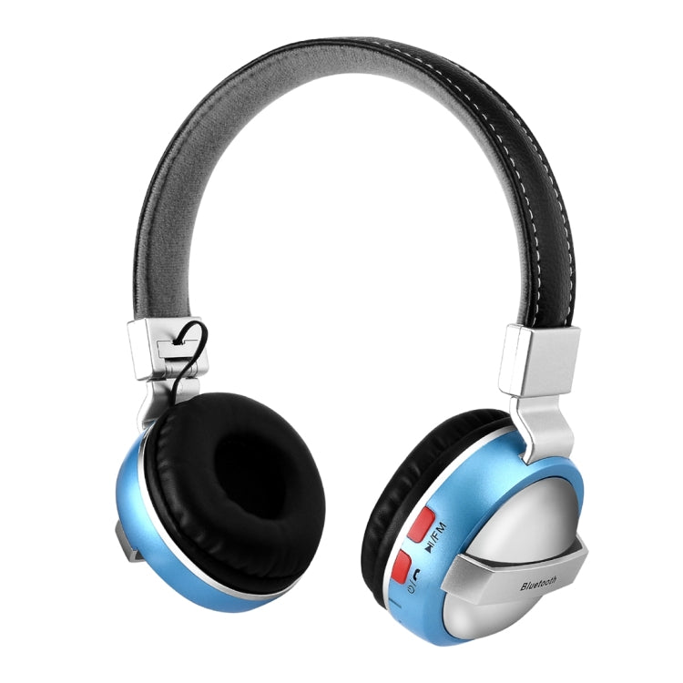 BTH-868 Casque Bluetooth V4.2 de qualité sonore stéréo Distance Bluetooth : 10 m Prend en charge l'entrée audio 3,5 mm et FM (Bleu)