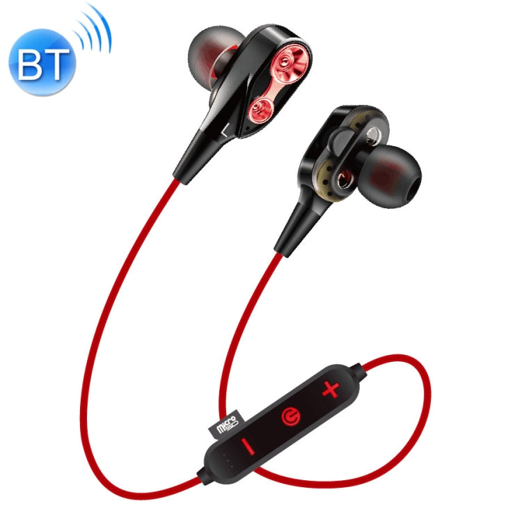 MG-G23 Portable Bluetooth V5.0 Bluetooth Sports Headphones with 4 Speakers (Red)