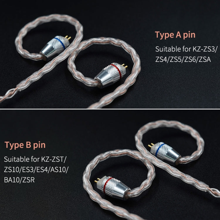 Cable de actualización chapado mixto cobre-Plata KZ B para Auriculares KZ ZST / ZS10 / ES4 / AS10 / BA10