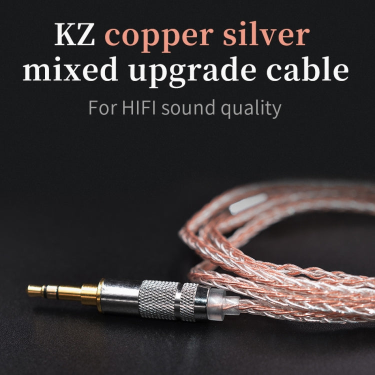 Câble de mise à niveau mixte en cuivre argenté KZ A pour casque KZ ZS3 / ZS4 / ZS5 / ZS6 / ZSA