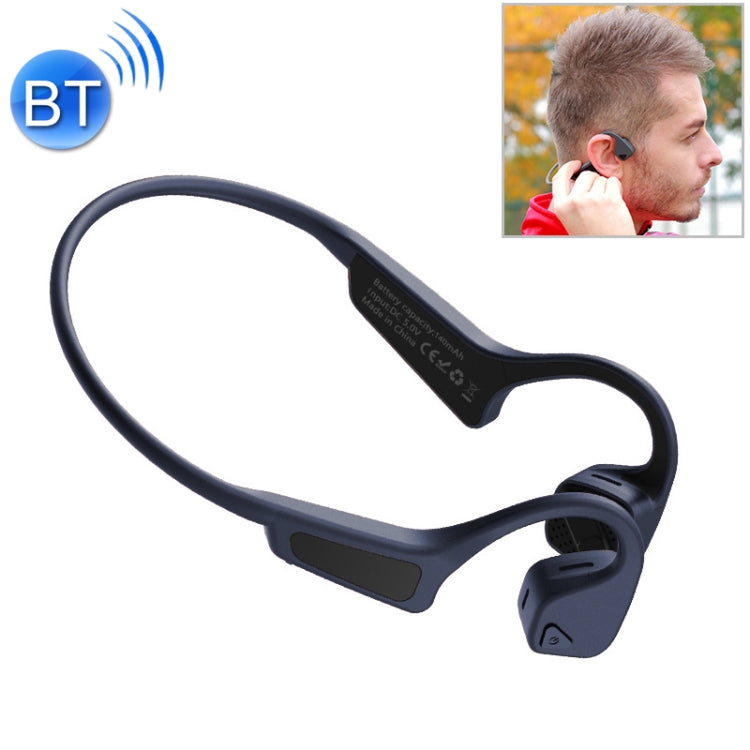 Auriculares Inalámbricos Bluetooth 5.0 biaurales con movimiento de Oreja colgante de conducción ósea G18 (Azul)