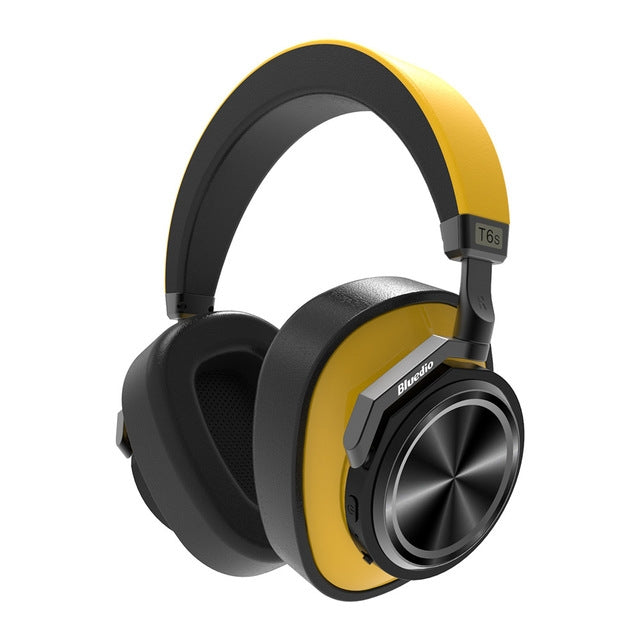 Bluedio T6S Bluetooth Version 5.0 Headphones Bluetooth Headphones Support Auto Play (Yellow)