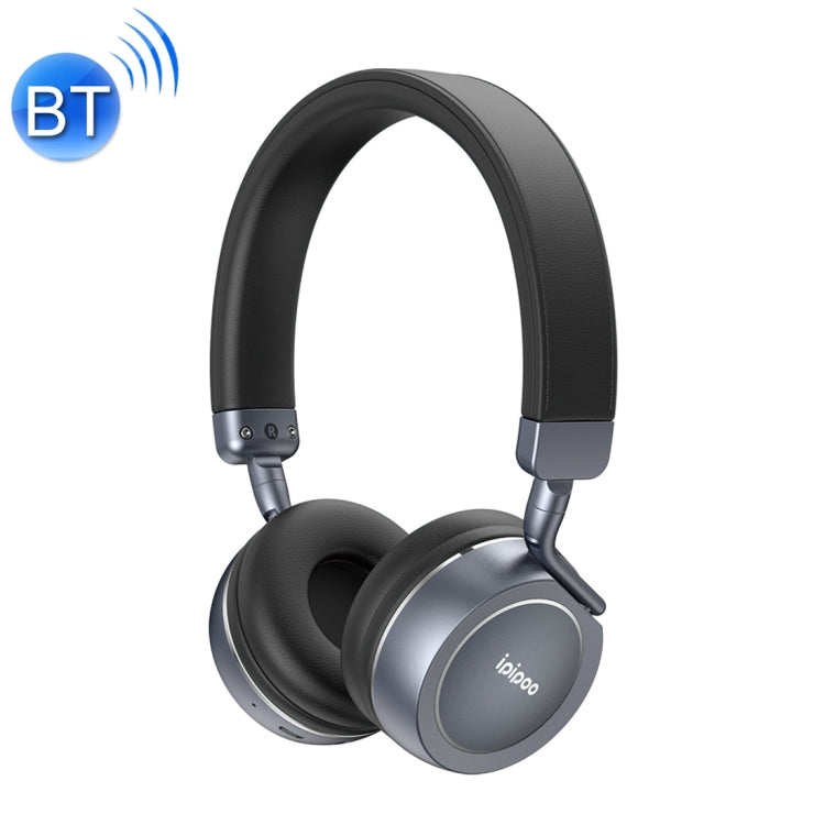 Ipipoo EP-1 Wireless Bluetooth Head-Mount Headphones HiFi Stereo Headphones Support Hands-free MFB Key (Grey)