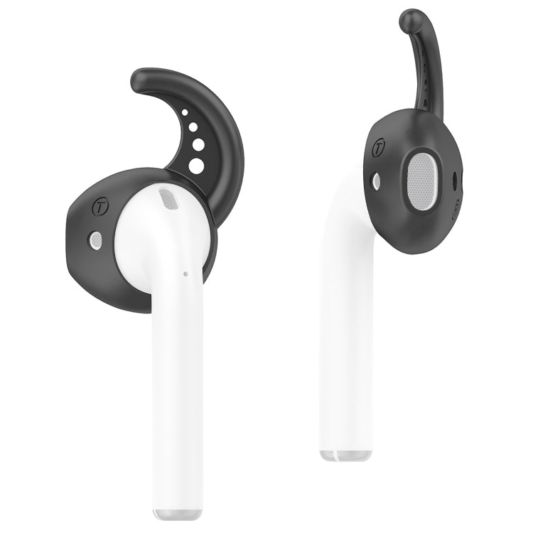 Wireless Headphones Shockproof Silicone Protective Case for Apple AirPods 1 / 2 (Black)