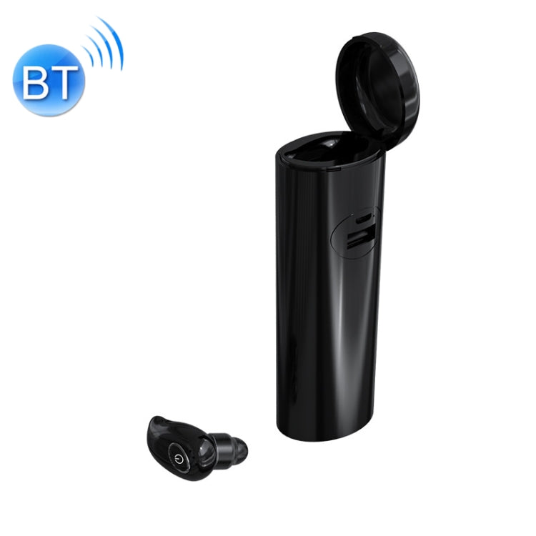 V21 Mini casque stéréo sans fil Bluetooth V5.0 avec boîte de chargement (noir)