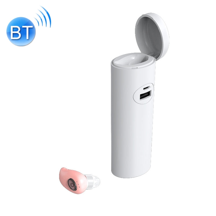 V21 Mini casque stéréo sans fil Bluetooth V5.0 avec boîte de chargement (rose)