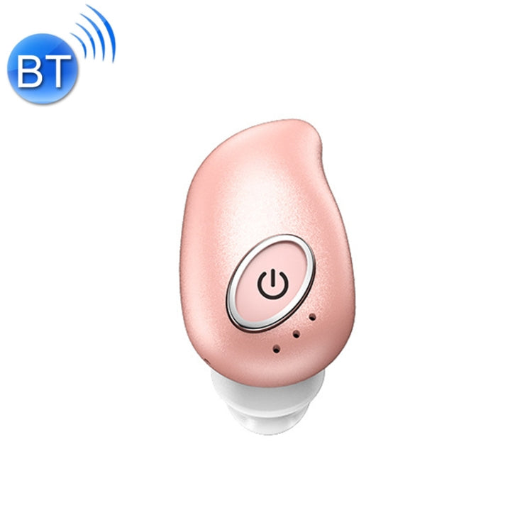 V21 Mini Wireless Stereo Bluetooth V5.0 Single Ear Headphones without Charging Box (Pink)
