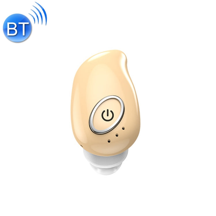 V21 Mini Wireless Stereo Bluetooth V5.0 Single Ear Headphones without Charging Box (Flesh Color)