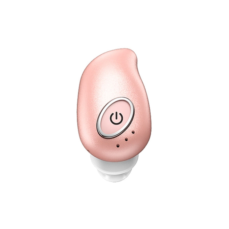 V21 Mini Wireless Stereo Bluetooth V5.0 Single Ear Headphones without Charging Box (Pink)