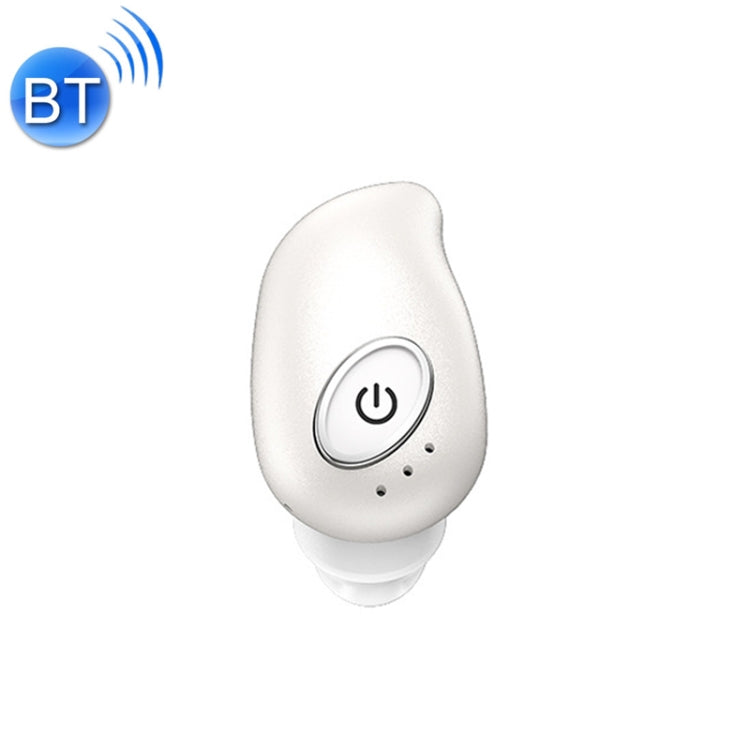 V21 Mini Wireless Stereo Bluetooth V5.0 Single Ear Headphones without Charging Box (White)