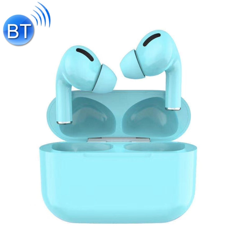 TWS Macaron Bluetooth 5.0 Touch Bluetooth Earphone with Charging Box Support HD Call and Siri and Pop-up Pairing and Bluetooth Name Change and Location Search (Blue)