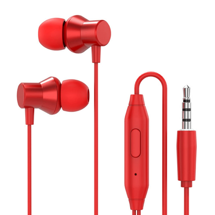 Lenovo HF130 Original Sound High Quality Noise Canceling In-Ear Wired Control Headphone (Red)
