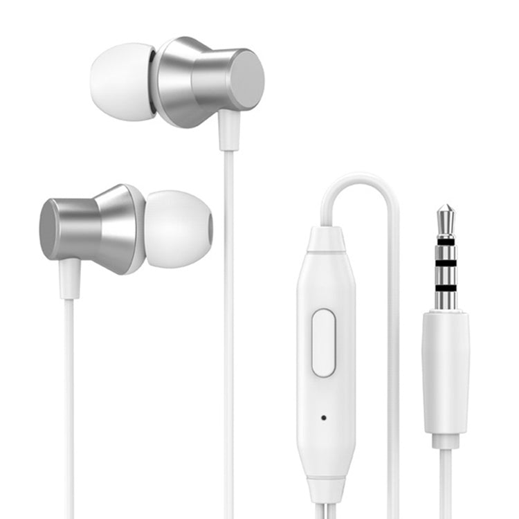 Lenovo HF130 Original Sound High Quality Noise Canceling In-Ear Wired Control Headphone (White)