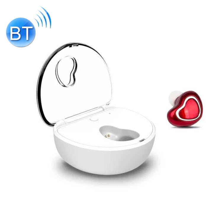 X7 Bluetooth 4.1 Mini Invisible Wireless Sports Bluetooth Écouteur avec boîtier de chargement (Rouge)
