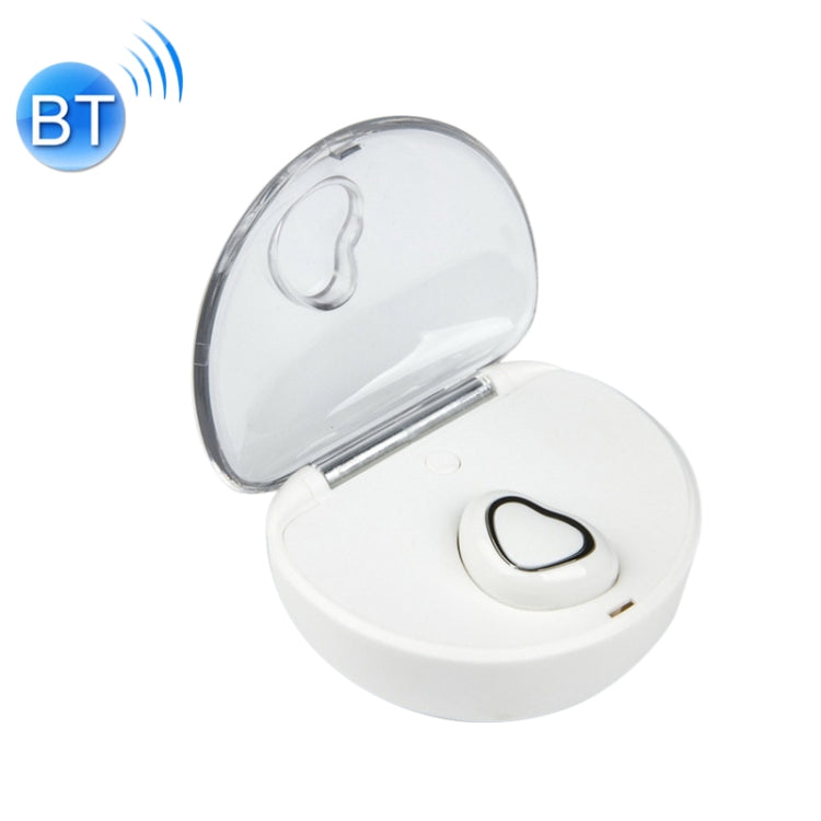 X7 Bluetooth 4.1 Mini Invisible Wireless Sports Bluetooth Auricular con caja de Carga (Blanco)