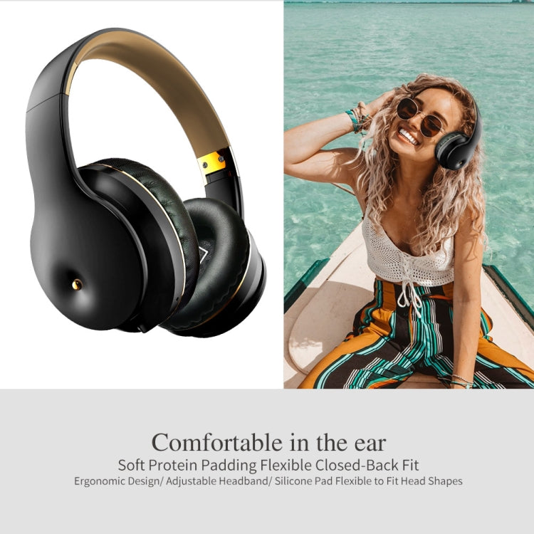 Auriculares Inalámbricos Bluetooth V5.0 B5 (Oro Negro)