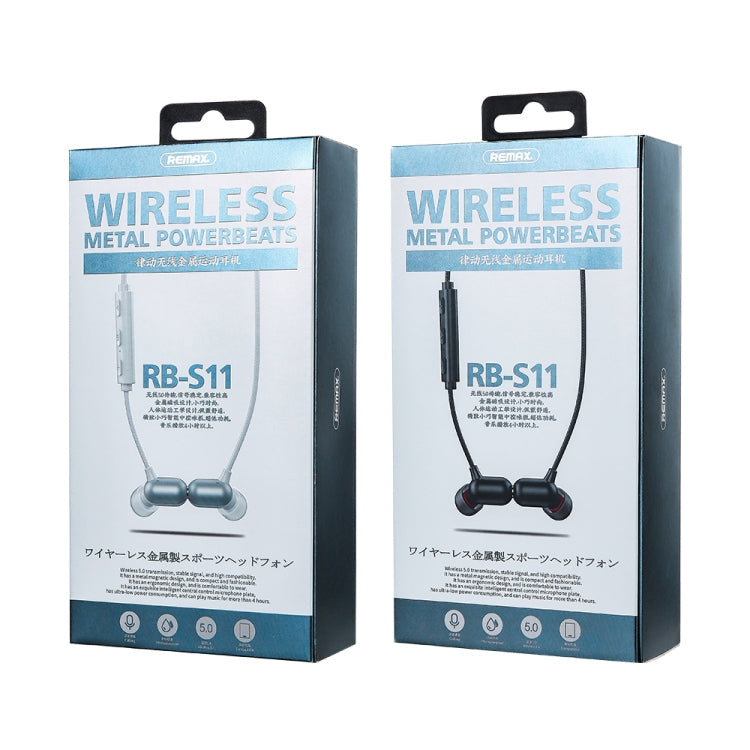 Remax RB-S11 Lotune Series Wireless Metal Powerbears V5.0 Bluetooth Earphone (Black)