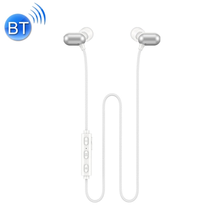 Remax RB-S11 Lotune Series Wireless Metal Powerbears V5.0 Bluetooth Earphone (White)