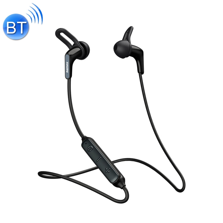 Remax RB-S27 Sports Music Bluetooth V5.0 Prise en charge des écouteurs sans fil Mains libres (Noir)
