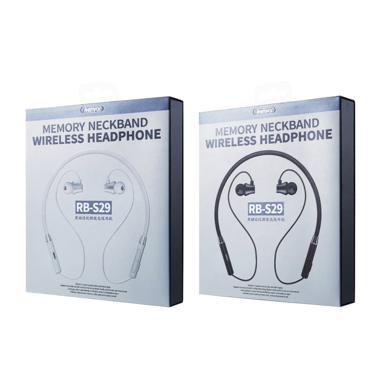 Remax RB-S29 Linton Series Memory Neckband V5.0 Wireless Bluetooth Earphone (White)