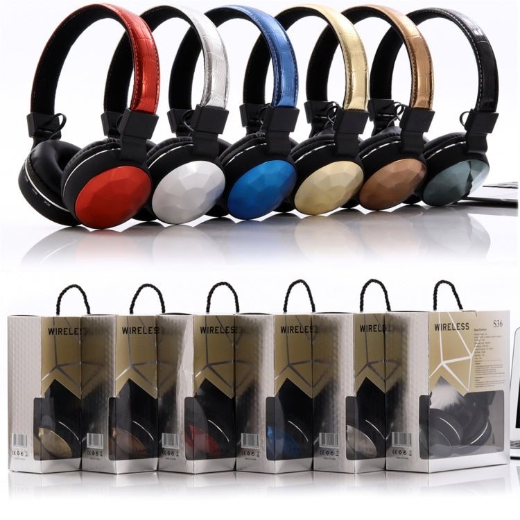S36 Bluetooth 4.2 Bluetooth Headphones Support Music Play Switching Volume Control and Answer (Black)