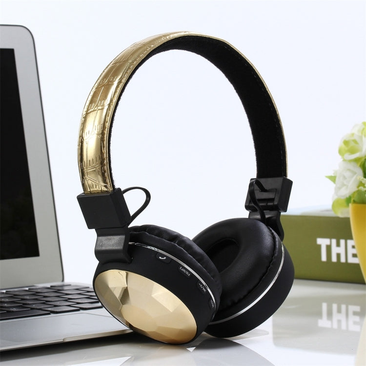 Bluetooth Headphones S36 Bluetooth 4.2 Support Music Play Switching Volume Control and Answer (Gold)
