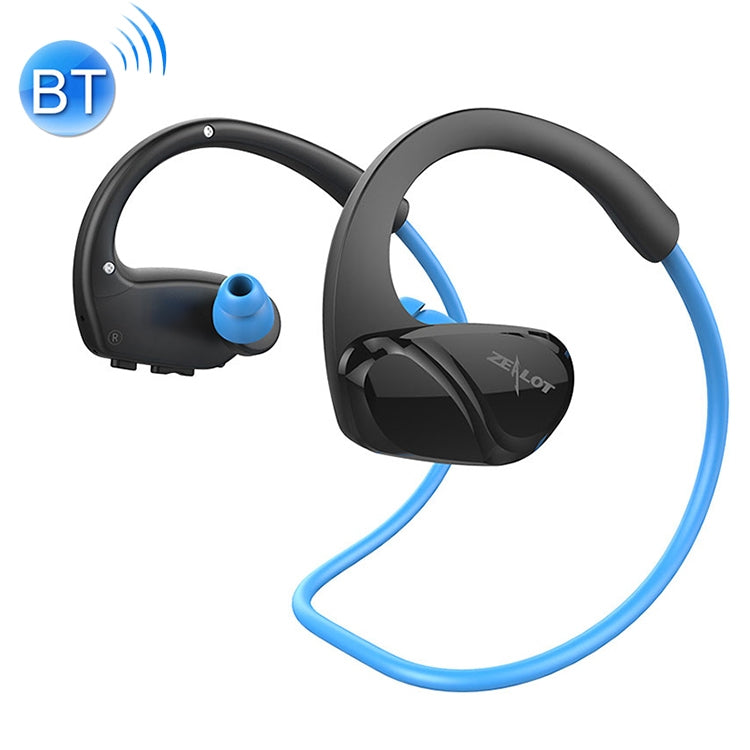 ZEALOT H8 CVC6.0 Auricular Bluetooth impermeable para deportes con reducción de ruido montado en el cuello llamada de soporte y Control de aplicación (Azul)