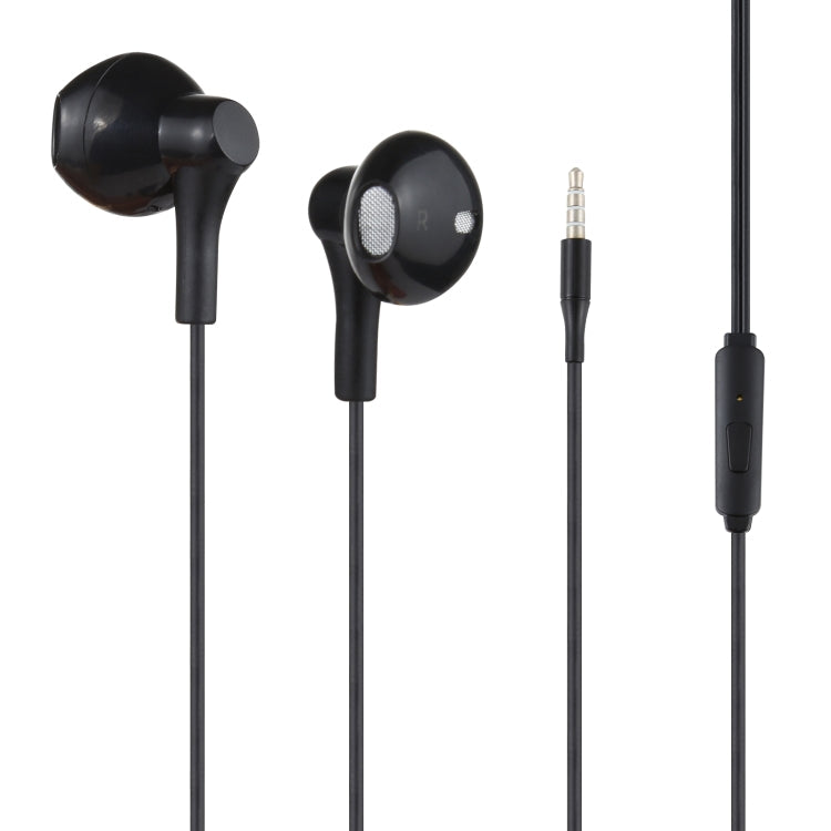 In-Ear Headphones with 3.5mm Plug Cable Support Wire Control Cable length: 1m (Black)