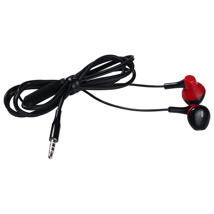 In-Ear Headphones with 3.5mm Plug Cable Support Wire Control Cable length: 1m (Red)