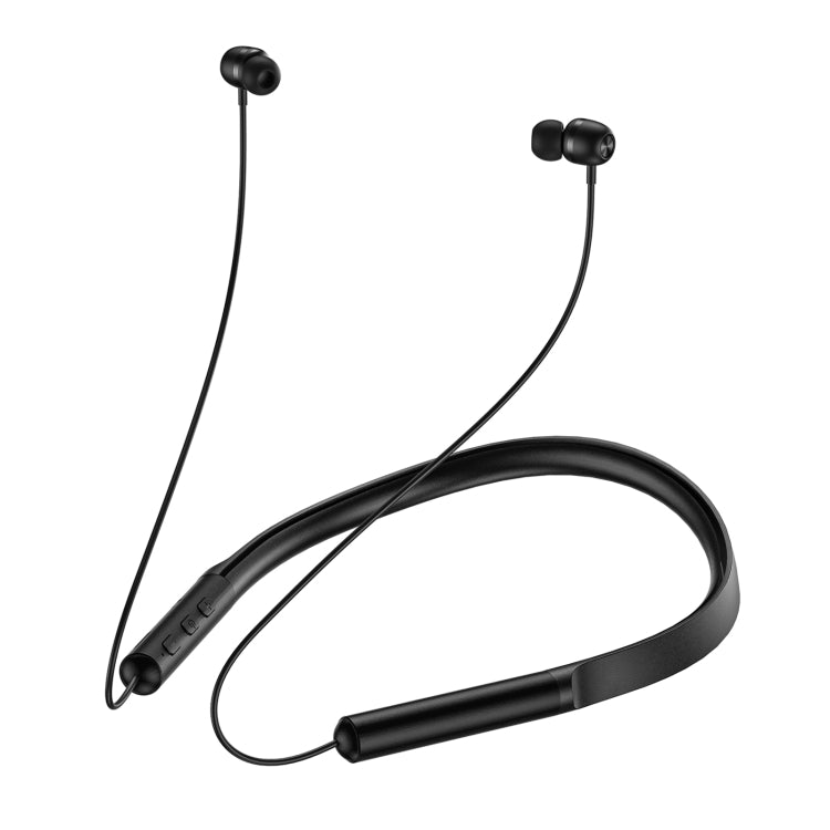 WK V15 Magnético Cuello Inalámbrico Bluetooth 5.0 Auriculares Deportivos Tarjeta TF (Negro)