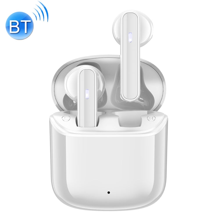 TWS-T9 Bluetooth 5.0 Deporte de negocios Stereo Teléfono Bluetooth Inalámbrico con caja de Carga (Blanco)