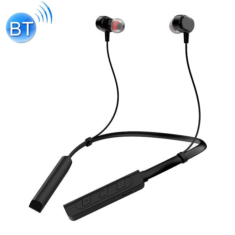 Ain MK-I01 IPX4 Auricular de Bluetooth con Control de Cables a prueba de alambre con hebilla de Cable soporte de llamada y asistente de voz (Negro)