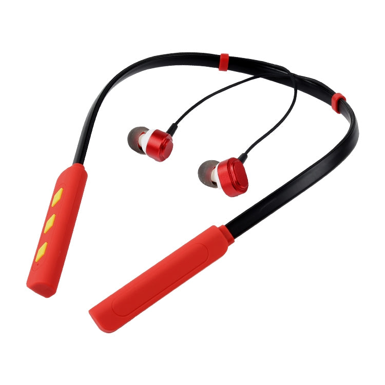 Ain MK-I01 IPX4 Auricular de Bluetooth con Control de Cables a prueba de alambre con hebilla de Cable soporte de llamada y asistente de voz (Rojo)