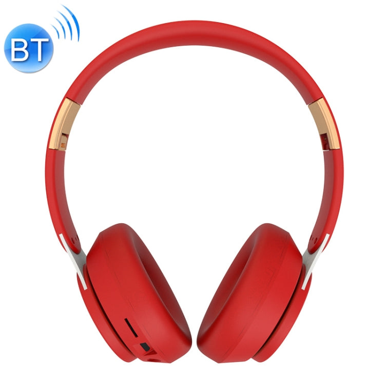Juegos de computadora Deportivos plegables Auriculares Inalámbricos Bluetooth V5.0 con Micrófono (Rojo)