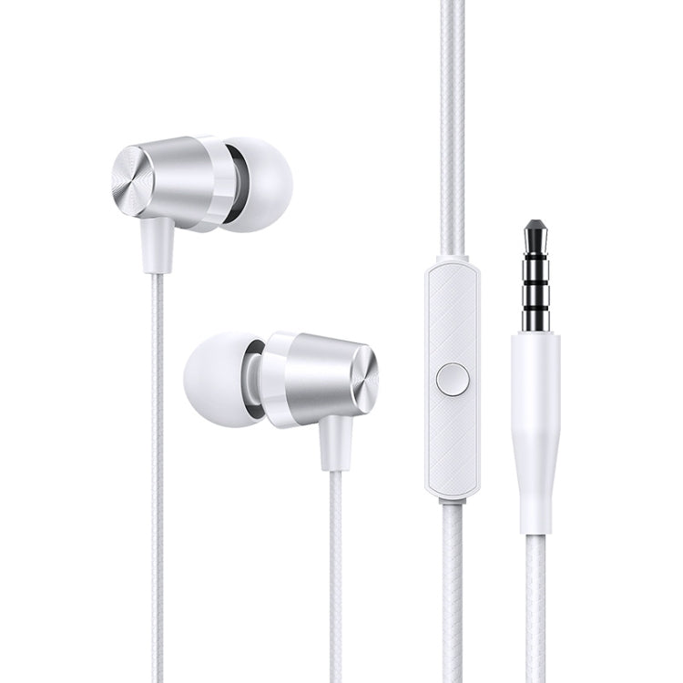 USAMS US-SJ475 EP-42 Metal In-Ear Headphones with 3.5mm Cable Length: 1.2m (White)