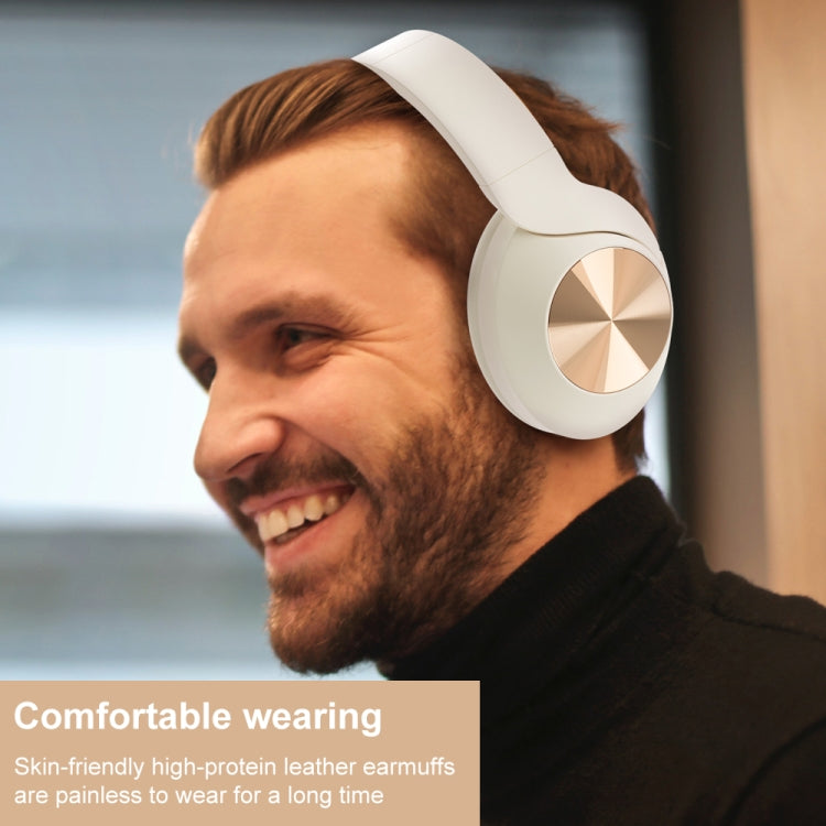 Mucro L36 Foldable Bluetooth Headset with SD Card Slot Storage Box (White)