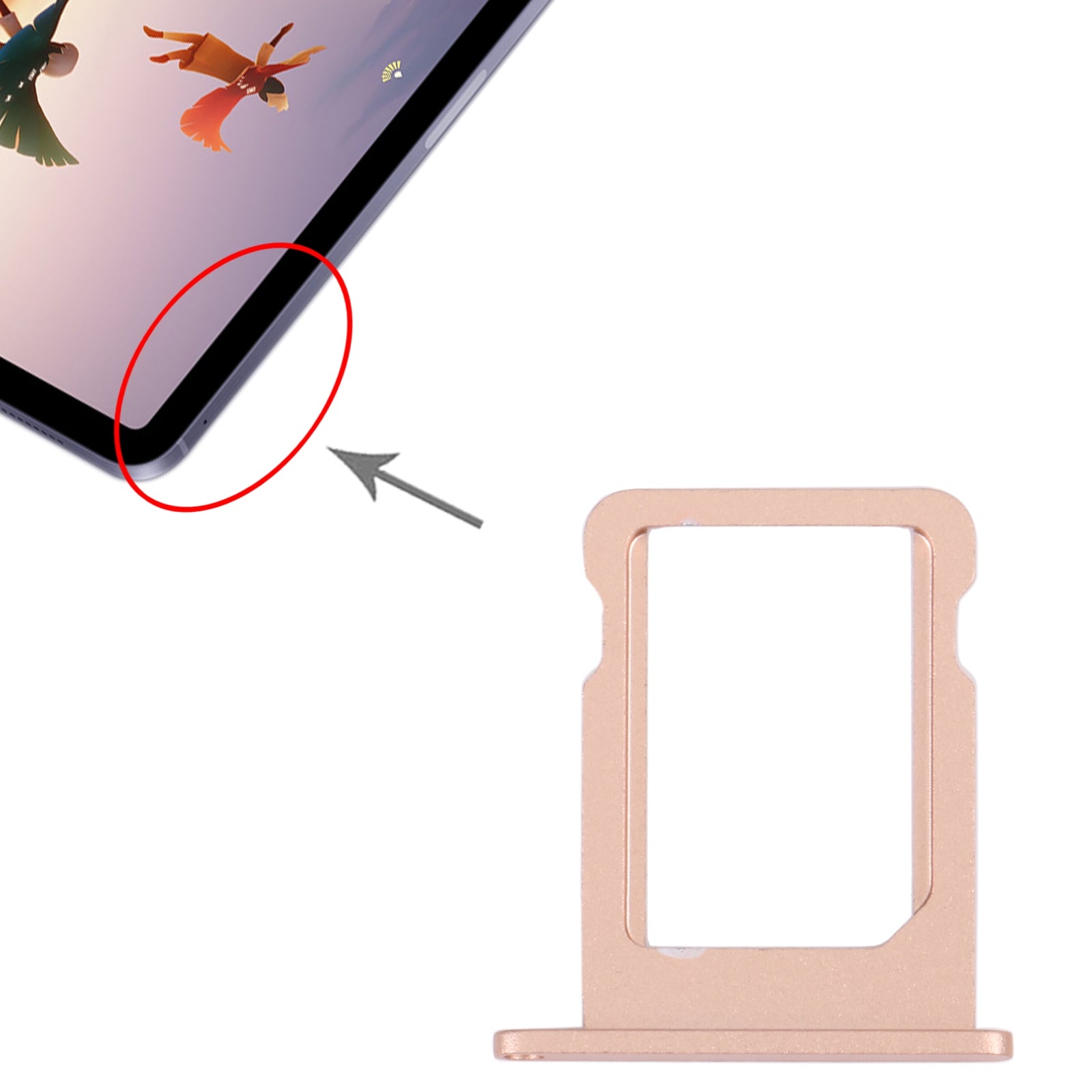 Micro SIM Plateau porte-carte SIM Apple iPad Air 2022 Rose