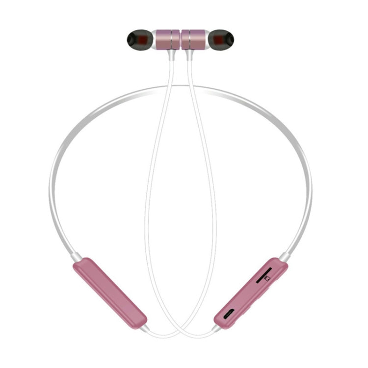 MG-G17 Bluetooth 4.2 Sport Auricular Inalámbrico Bluetooth Tarjeta de soporte (Rosa)