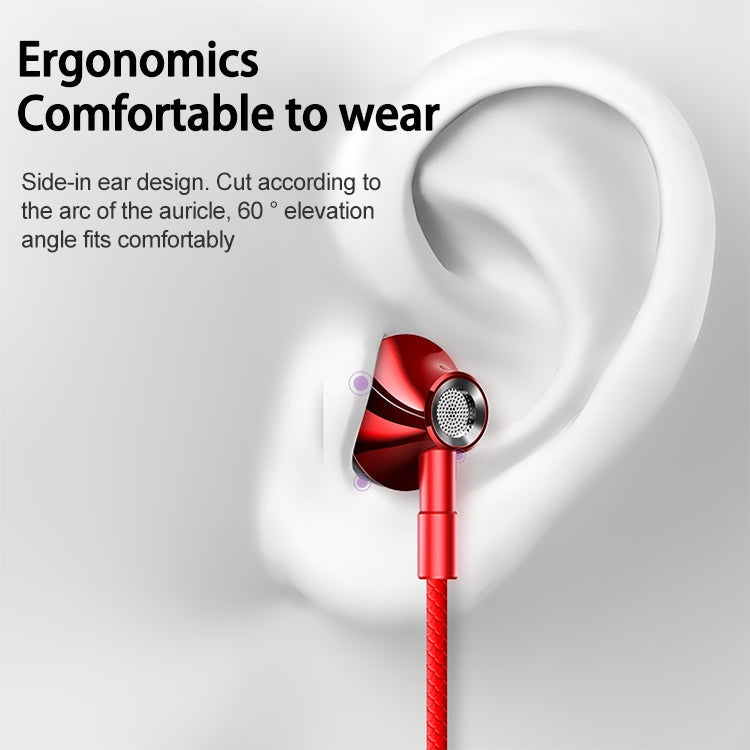 Lenovo HF140 Original Sound High Quality Noise Canceling In-Ear Wired Control Headphone (Black)