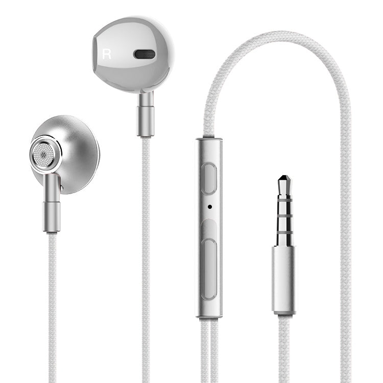 Lenovo HF140 Original Sound High Quality Noise Canceling In-Ear Wired Control Headphone (White)