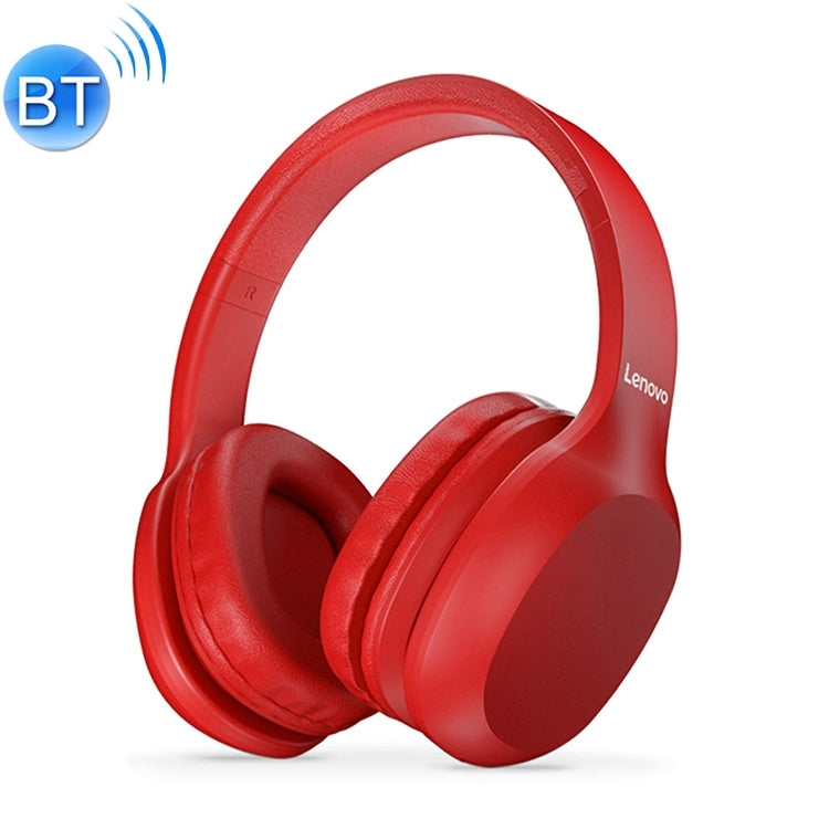 Original Lenovo HD100 Wireless Bluetooth 5.0 Stereo Headphones (Red)