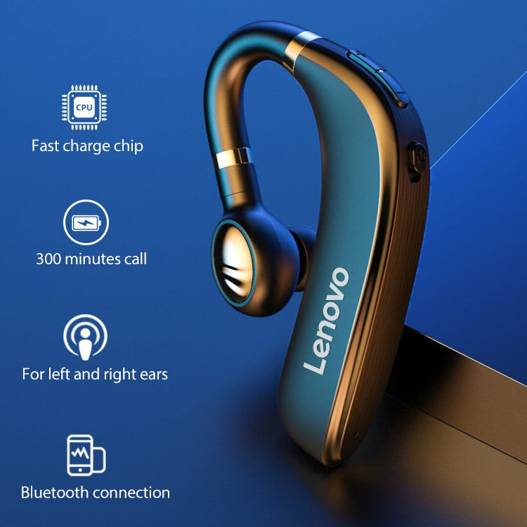 Original Lenovo HX106 Auricular Bluetooth Inalámbrico giratorio con Bluetooth 5.0 de un solo lado compatible con llamadas HD y batería de Pantalla
