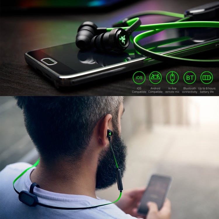 Razer Hammerhead BT Wireless Bluetooth Gaming In-Ear Sports Headphones with Mic (Black Black)