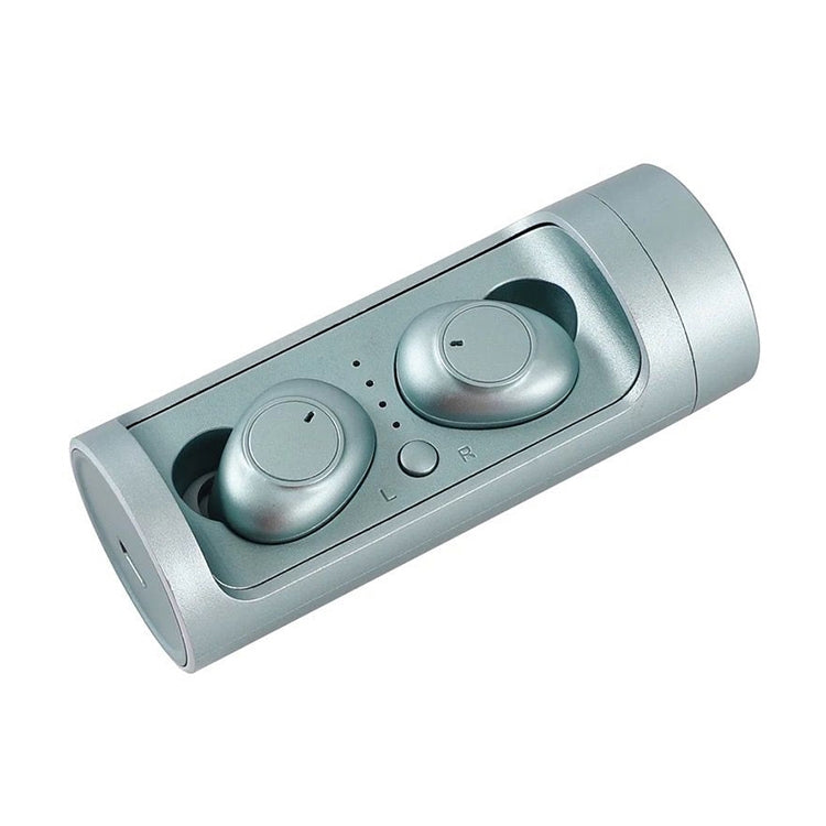 DT-15 Auriculares Inalámbricos Bluetooth con dos Oídos que admiten Carga Magnética táctil e Inteligente y emparejamiento automático de encendido (verde)