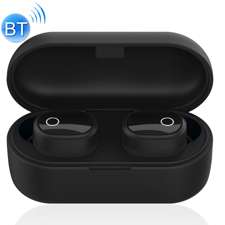 WK V20 TWS Bluetooth 5.0 Auricular Inalámbrico Bluetooth con caja de Carga llamadas de soporte (Negro)